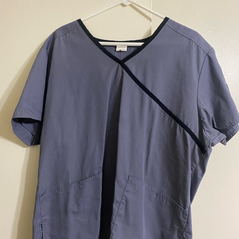 Dickies Blue V-Neck Scrub Top